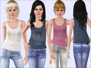 Sims 3 — 350 - Casual top 2 by sims2fanbg — .:350 - Casual set for teens:. Top in 3 recolors,Custom