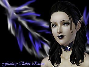 Sims 3 — Fantasy choker Raven_T.D. by Sylvanes2 — A beautiful choker for the Fantasy Raven set. The choker is