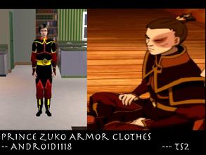 Sims 2 — Avatar : The Last Airbender - Prince Zuko Armor Clothes by Android11182 — This armor clothes is designed and be