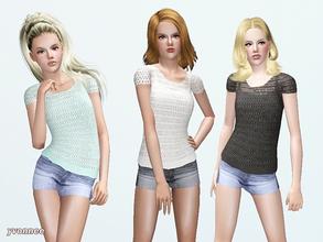 Sims 3 — Summer sweater Ines by yvonnee2 — Summer Sweater Ines for your female sims. Lightweight and transparent material