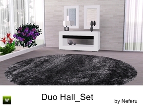 Sims 3 — Neferu Duo Hall Set TSR by Neferu2 — Set of modern style designed to decorate the hall. Includes: