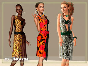Sims 3 — Dress Savannah by bukovka — Dress for young and adult women. Of the two webs fabric with trendy touches.