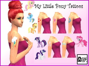 Sims 2 — My Little Pony Arm Tattoos by KCsim — This will be my last upload for August because when September comes, I\'ll