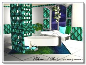 Sims 3 — Mermaid Scales_marcorse by marcorse — A fishscale metal design in the colours of the sea.