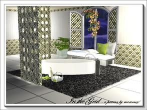 Sims 3 — In the Grid_marcorse by marcorse — 4point stars inside an embossed square grid in this striking metal pattern.