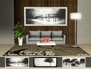 Sims 3 — Nature in Black and White by Rirann — A set of black and white pictures with beautiful nature views. Will adorn