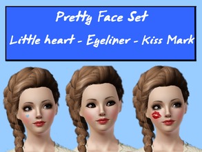 Sims 3 — Pretty Face Set by xLoesje1232 — Hi everybody! I made a set for all of you lovely simmers. It contains 2 face