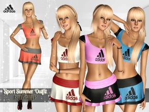 Sims 3 — Sporty Summer Outfit by MartyP — ~2 Recolourable Chanels. ~Lovely with any patterns. ~CAS and Luncher Thumbnail.