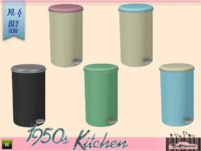 Sims 3 — 1950s Kitchen Trashcan by BuffSumm — Let your Sim rock the 50ies! Teengirls in Petticoat, Elvis and Rock'n'Roll.