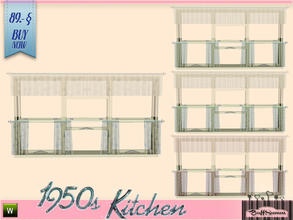 Sims 3 — 1950s Kitchen Curtain 2x1 F by BuffSumm — Let your Sim rock the 50ies! Teengirls in Petticoat, Elvis and