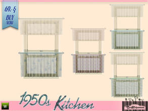 Sims 3 — 1950s Kitchen Curtain 1x1 D by BuffSumm — Let your Sim rock the 50ies! Teengirls in Petticoat, Elvis and