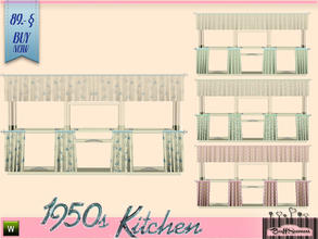 Sims 3 — 1950s Kitchen Curtain 2x1 E by BuffSumm — Let your Sim rock the 50ies! Teengirls in Petticoat, Elvis and