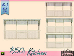 Sims 3 — 1950s Kitchen Curtain 2x1 B by BuffSumm — Let your Sim rock the 50ies! Teengirls in Petticoat, Elvis and