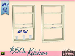 Sims 3 — 1950s Kitchen Window 1x1 open by BuffSumm — Let your Sim rock the 50ies! Teengirls in Petticoat, Elvis and