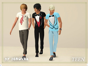Sims 3 — Mod Style teen by bukovka — A set of clothes for teen boys. Included are: narrow shortened pants with cuffs (4