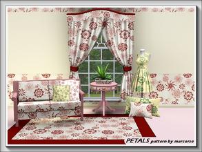 Sims 3 — Petals_marcorse by marcorse — Multiple geometric petal shapes in brown shades on a light background. 3 palettes