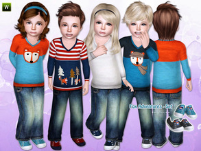 Sims 3 — Fox Adventures - Set by lillka — This set includes: Little Fox Outfit with Sneakers for toddler girls and boys.