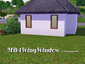 Sims 3 — MB-1WingWindow by matomibotaki — MB-1WingWindow, 2 x1 large counter-high window, with one casement, recolorable