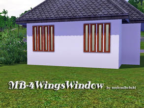 Sims 3 — MB-4WingsWindow by matomibotaki — MB-4WingsWindow, 2x1 large counter-high window, with 4 seperate parts,