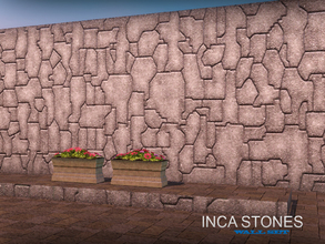 Sims 3 — Inca stones by senemm — With this set of 8 stone walls you can easily rebuild the streets of Cuzco, the famed