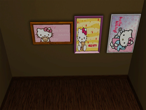 Sims 3 — Hello Kitty paintings by Emma4ang3l2 — Here you have a set of three paintings with the lovely and adored by
