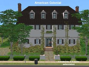 Sims 2 — American Colonial by millyana — Traditional American architecture combined with sparkling white walls, mature