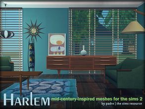 Sims 2 — Harlem Mid Century by Padre — A large set of meshes inspired by the mid century era.