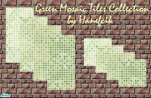 Sims 2 — Green Mosaic Tiles Collection by Hanefcik — Do you want to give Your Sims' bathrooms a unique yet modern look?