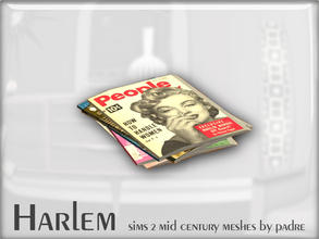 Sims 2 — Harlem Mid Century - Stack of Magazines by Padre — A large set of meshes inspired by the mid century era.
