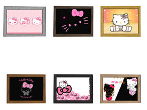Sims 3 — Lovely Hello Kitty paintings n2 by Emma4ang3l2 — Here is a simpack with 6 paintings with Hello Kitty. Who
