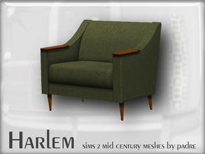 Sims 2 — Harlem Mid Century - Armchair  by Padre — A large set of meshes inspired by the mid century era. This item was