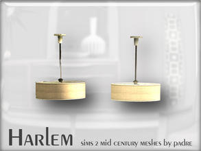 Sims 2 — Harlem Mid Century - Ceiling Light by Padre — A large set of meshes inspired by the mid century era. 