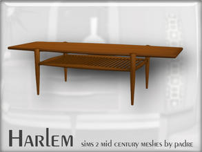 Sims 2 — Harlem Mid Century - Wooden Coffee Table by Padre — A large set of meshes inspired by the mid century era. 