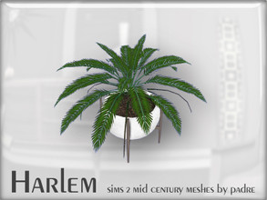 Sims 2 — Harlem Mid Century - Potted Fern by Padre — A large set of meshes inspired by the mid century era. *This item
