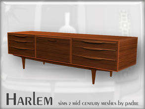 Sims 2 — Harlem Mid Century - G-Plan Sideboard Unit by Padre — A large set of meshes inspired by the mid century era.