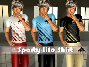 Sims 3 — Sporty Life Adidas Shirt by MartyP — ~2 Recolourable Chanels. ~Lovely with any colors. ~CAS and Luncher