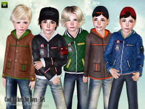 Sims 3 — Cool Jackets for Boys - Set by lillka — This set includes two jackets for boys. Everyday/Outdoor recolorable I