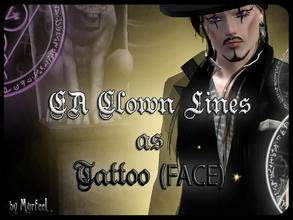 Sims 3 — EA Clown Lines as Tatt by murfeel — I cannot stand that costume makeup that came with Showtime, with the pancake