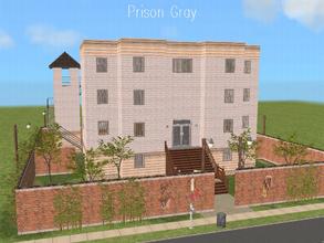 Sims 2 — Prison Gray by millyana — Pay the burglar back. Put him or her in Prison Gray! This large brick building has