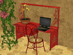 Sims 2 — Arcadia Desk Recolor Set - Meesha-s2l-da-red by zaligelover2 — 12 recolors of Sims2Luxe\'s Arcadia Desk. Mesh