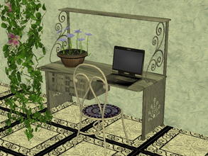 Sims 2 — Arcadia Desk Recolor Set - Meesha-s2l-da-gray by zaligelover2 — 12 recolors of Sims2Luxe\'s Arcadia Desk. Mesh