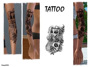 Sims 3 — Tattoo by nezat19962 — This is a tattoo for your simmies, it contains 2 parts as part 1 bicep and part 2