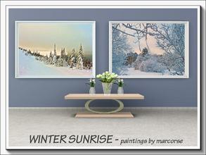 Sims 3 — Winter Sunrise_marcorse by marcorse — Winter Sunrise is a set of 2 paintings in 1 file. Both present the