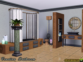 Sims 3 — Venetian Bathroom by Canelline — A sweet and luxurious corner in your house for your Sims, composed of 9