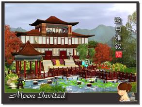 Sims 3 — Moon Invited by evanell — A very beautiful and stunning Chinese building in Shang Simla. There is a large pond