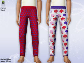 Sims 3 — Elephant Pyjama Bottoms by minicart — These cute Elephant Pyjama bottoms for girls have two variations with two