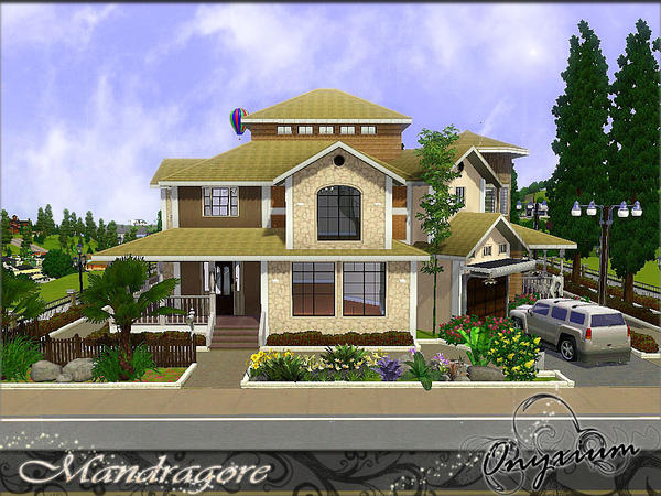 Sims 3 — Mandragore by Onyxium — Onyxium@TSR I hope you like it. - Stylish and convenient house. Has four bedrooms and
