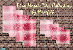Sims 2 — Pink Mosaic Tiles Collection by Hanefcik — Do you want to give Your Sims' bathrooms a unique yet modern look?