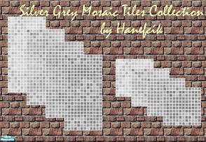 Sims 2 — Silver Grey Mosaic Tiles Collection by Hanefcik — Do you want to give Your Sims' bathrooms a unique yet modern