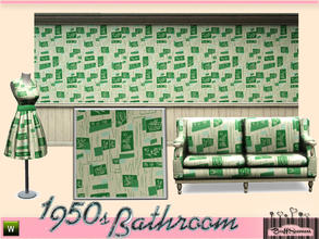 Sims 3 — 1950s Flower Squares by BuffSumm — Part of the *1950s Bathroom* ***TSRAA***
